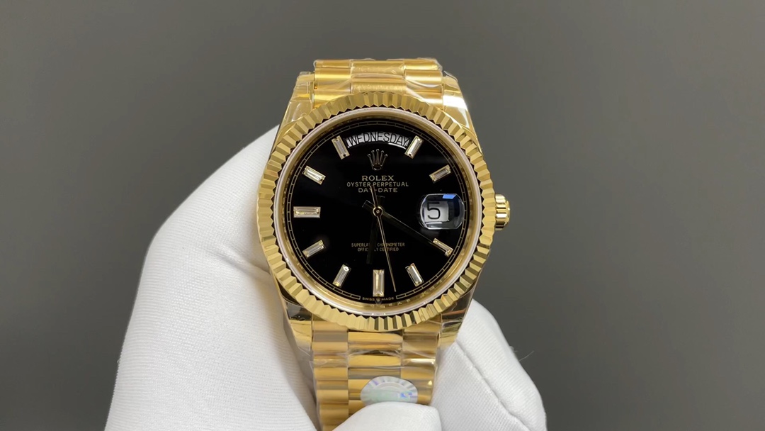 Rolex Day-Date, Negro · 40 mm