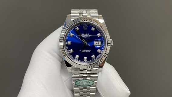 Rolex Datejust, Azul con índices de piedra · 41 mm