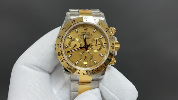 Rolex Daytona, Bicolor, esfera dorada · 40 mm
