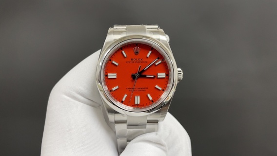 Rolex Oyster Perpetual, Rojo · 36 mm